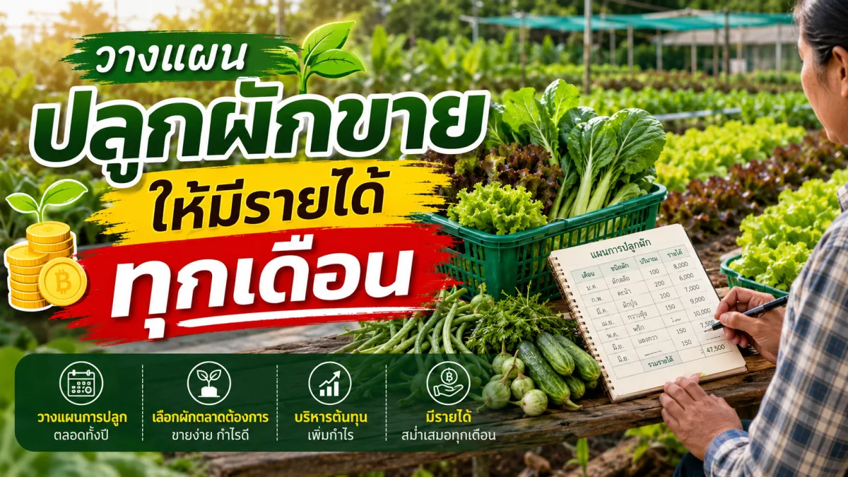 วางแผนปลูกผักขายให้มีรายได้ทุกเดือน